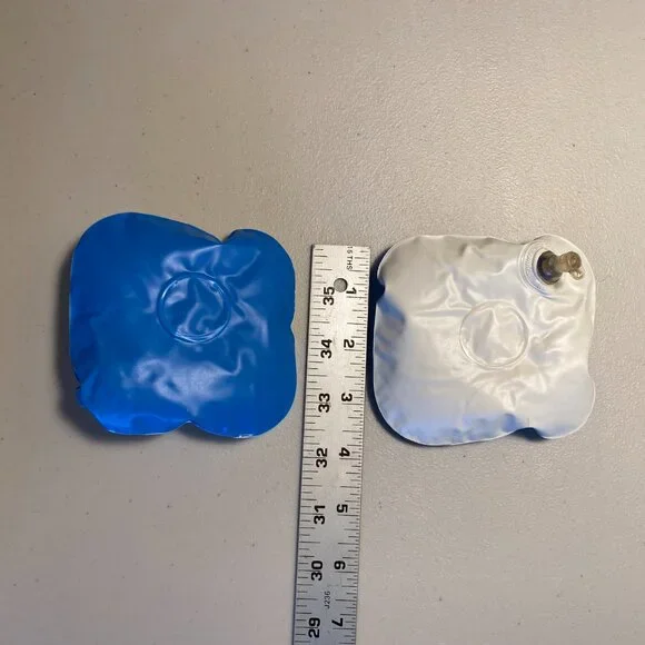 Vintage 1970s Barbie Clone Puff 'N Play Inflatable Doll Furniture Floral Blue - Picture 3 of 8